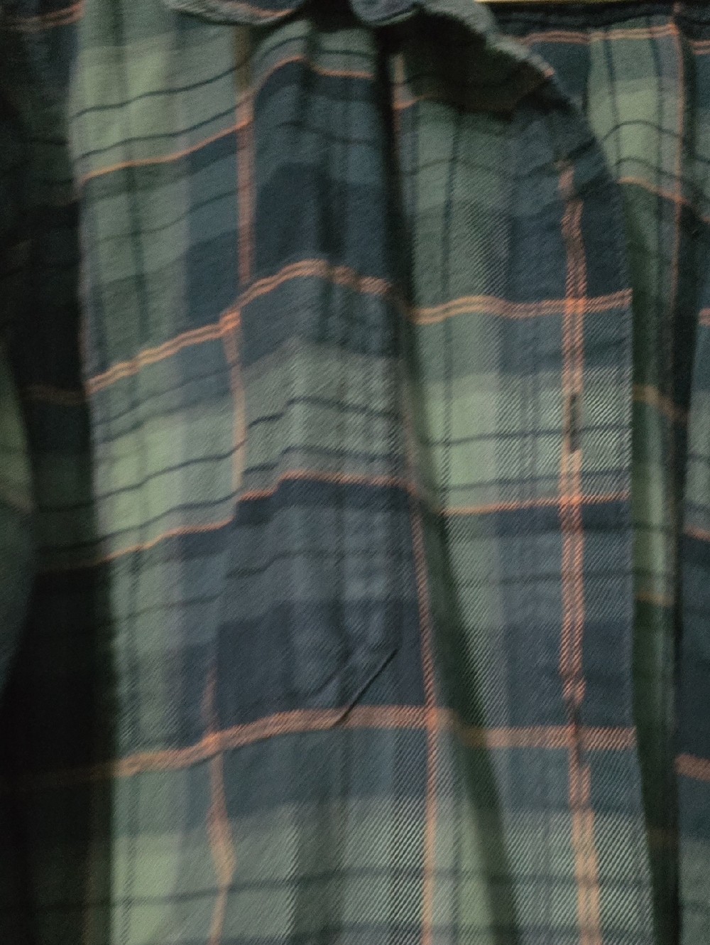Carhartt Womens Navy/Green/Orange Plaid Flannel Shirt - Picture 4 of 7